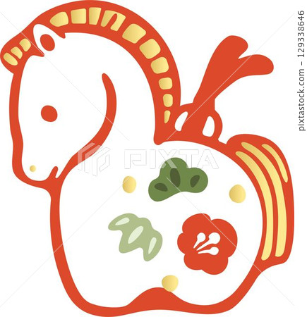 New Year 2026 New Year's card material Reiwa 8 Clay bell Year of the Horse Horse Year of the Horse Zodiac Hand-drawn New Year Japanese style Illustration New Year 2026 New Year's card material Reiwa 8 Clay bell Year of the Horse Horse Year of the Horse Zodiac Hand-drawn New Year Japanese style Illustration 129338646