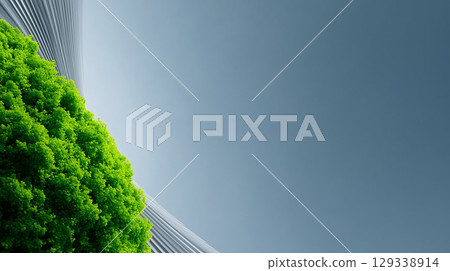 green forest on the wall 129338914