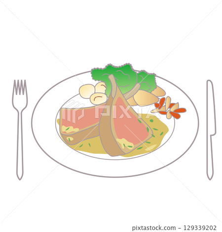 肉類菜餚插圖 肉類菜餚插圖 129339202