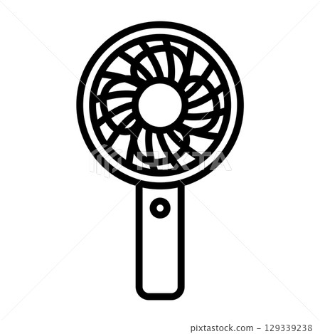 Handy fan icon. Handy fan icon. 129339238