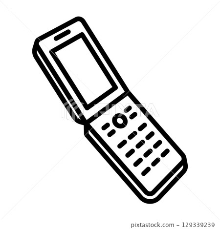 Flip phone icon. Flip phone icon. 129339239