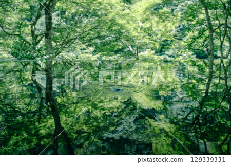 Summer travel in Kyoto, Japan - Arashiyama Yusai-tei floating silk 129339331