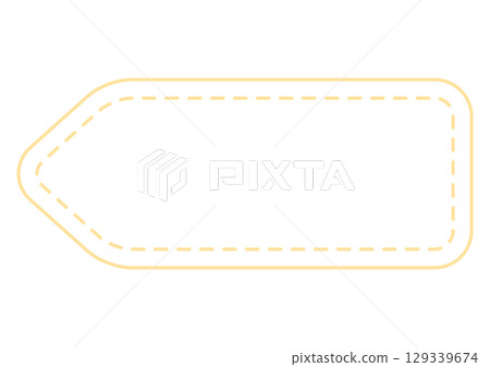 黃色標籤樣式標題框架 129339674