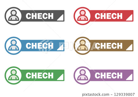 Sticky note style illustration material: point, important, mark, person, silhouette, attention, caution 129339807