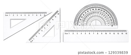 塑膠尺、三角板、量角器 129339839