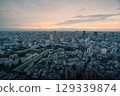 Tokyo City Skyline at Sunset 129339874