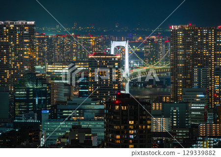 Tokyo City Skyline at Sunset 129339882