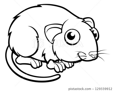 Vole Cartoon Character Animal Illustration Vole Cartoon Character Animal Illustration 129339912