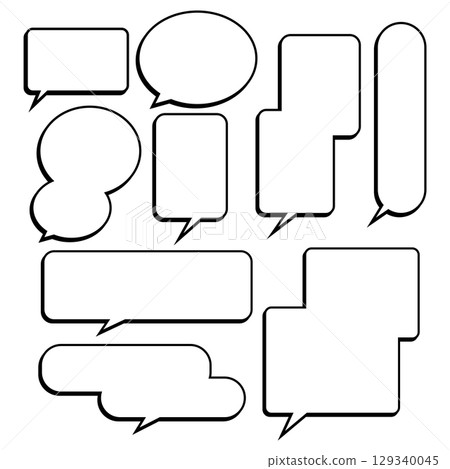 The White Balloon Text for cartoon conversation concept. 129340045