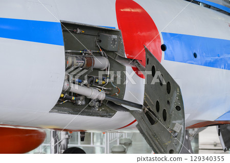 Air brakes of the Japan Air Self-Defense Force F-86F Blue Impulse 129340355