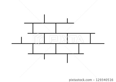 Brick wall texture. Stone blocks background. House wall hole. Old brick wall piece. Building tile surface. Rectangle blocks pattern. Design graphic element. Vintage abstract vector illustration Brick wall texture. Stone blocks background. House wall hole. Old brick wall piece. Building tile surface. Rectangle blocks pattern. Design graphic element. Vintage abstract vector illustration 129340516