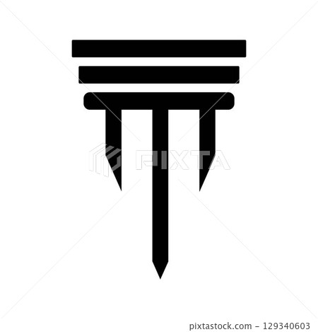 Pillar Logo Template Column Vector Illustration 129340603