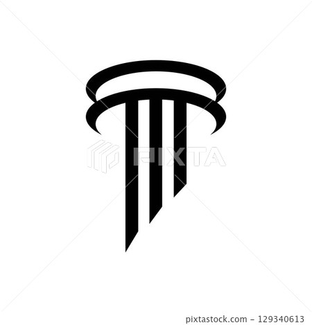 Pillar Logo Template Column Vector Illustration 129340613
