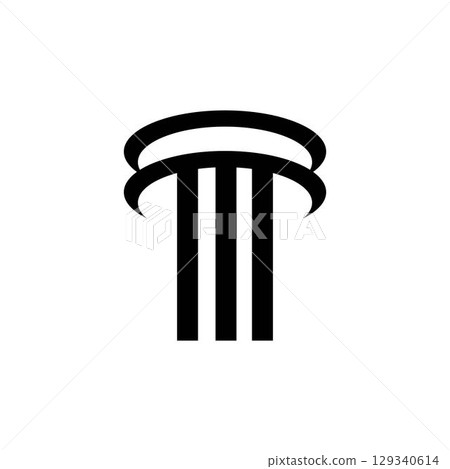 Pillar Logo Template Column Vector Illustration 129340614