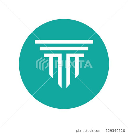 Pillar Logo Template Column Vector Illustration 129340628