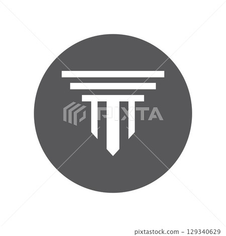 Pillar Logo Template Column Vector Illustration 129340629