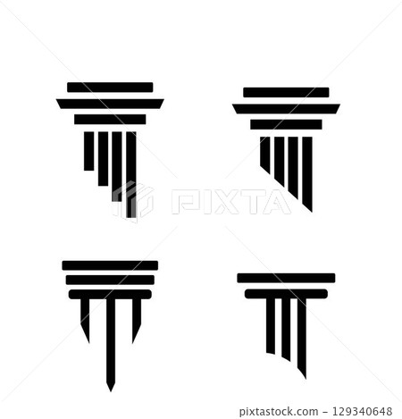 Pillar Logo Template Column Vector Illustration 129340648