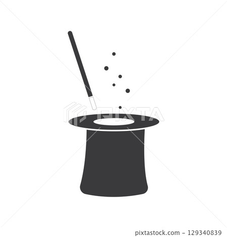 Wand Magic hat icon vector template 129340839