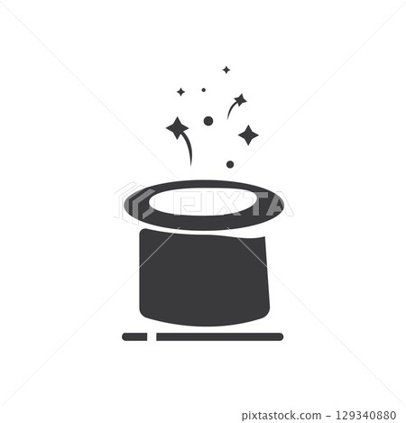 Wand Magic hat icon vector template Wand Magic hat icon vector template 129340880