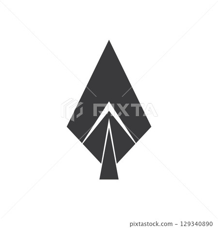 Spear logo vector design template 129340890