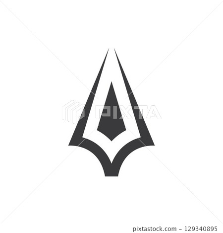 Spear logo vector design template 129340895