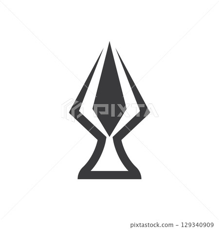 Spear logo vector design template Spear logo vector design template 129340909
