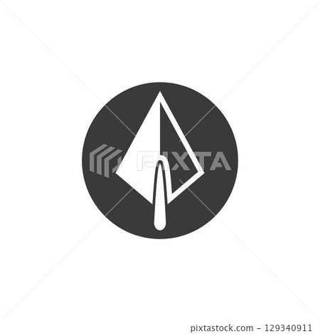 Spear logo vector design template Spear logo vector design template 129340911