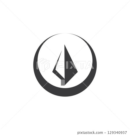 Spear logo vector design template 129340937