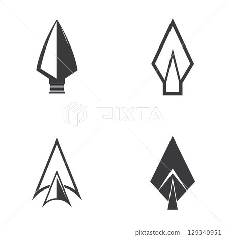 Spear logo vector design template 129340951