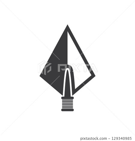 Spear logo vector design template Spear logo vector design template 129340985