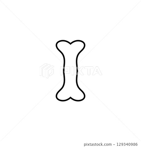 Dog bone logo vector illustration icon 129340986