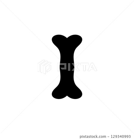 Dog bone logo vector illustration icon Dog bone logo vector illustration icon 129340993