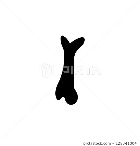 Dog bone logo vector illustration icon Dog bone logo vector illustration icon 129341004