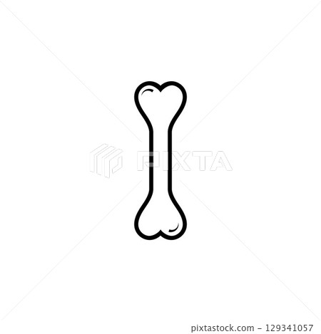 Dog bone logo vector illustration icon 129341057