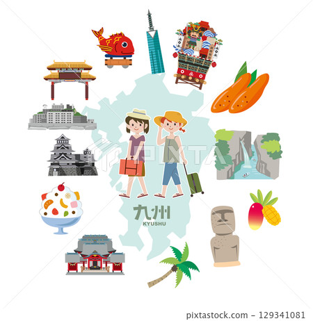 Kyushu's tourist spots and local cuisine 129341081