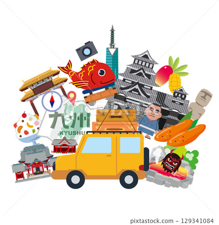 Kyushu's tourist spots and local cuisine 129341084