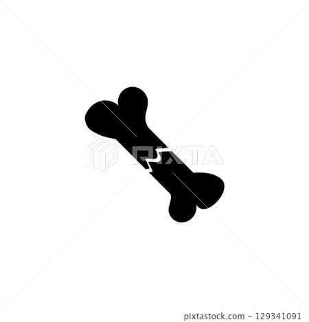 Dog bone logo vector illustration icon Dog bone logo vector illustration icon 129341091