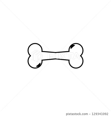Dog bone logo vector illustration icon Dog bone logo vector illustration icon 129341092