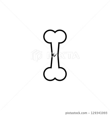Dog bone logo vector illustration icon Dog bone logo vector illustration icon 129341093