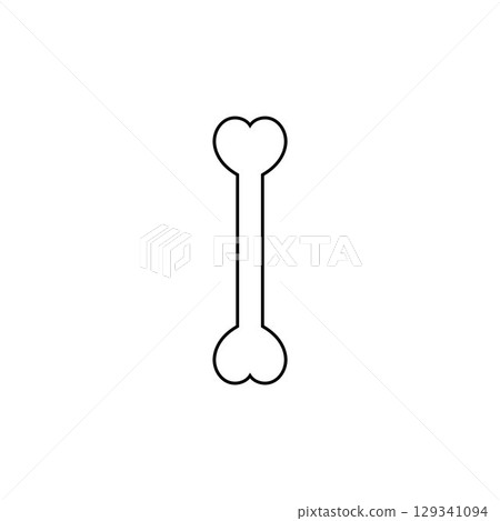 Dog bone logo vector illustration icon 129341094