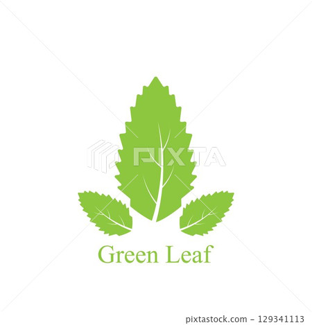 Logos of green Tree leaf ecology nature element vector 129341113