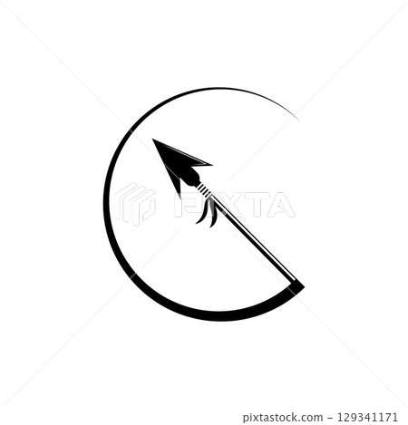 Spear logo vector design template Spear logo vector design template 129341171