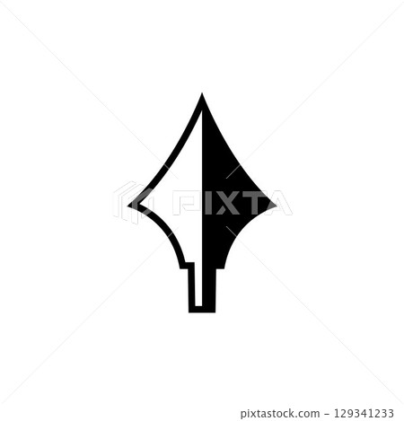 Spear logo vector design template Spear logo vector design template 129341233