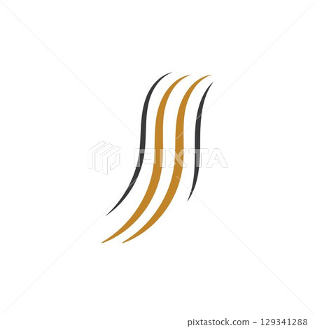 hair wave logo vector illustration design hair wave logo vector illustration design 129341288