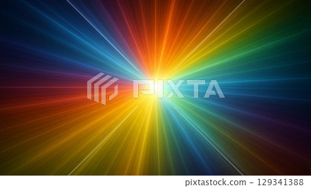 徑向彩色光背景 129341388