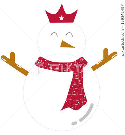 cute snowman 129341497