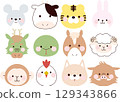 可愛的十二生肖插圖素材集 129343866