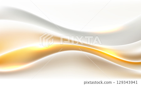 abstract background with smooth golden orange waves flowing on soft white surface, modern elegant liquid texture perfect for luxury design, wallpaper, or artistic visual composition abstract background with smooth golden orange waves flowing on soft white surface, modern elegant liquid texture perfect for luxury design, wallpaper, or artistic visual composition 129343941