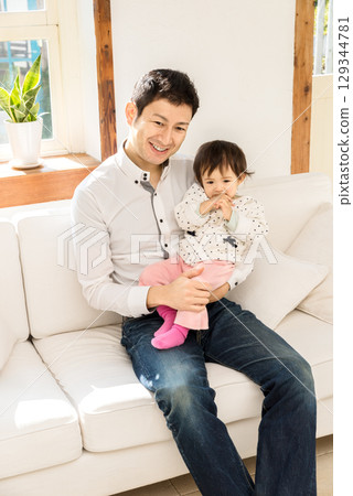 Parents and children father baby child care child care 129344781