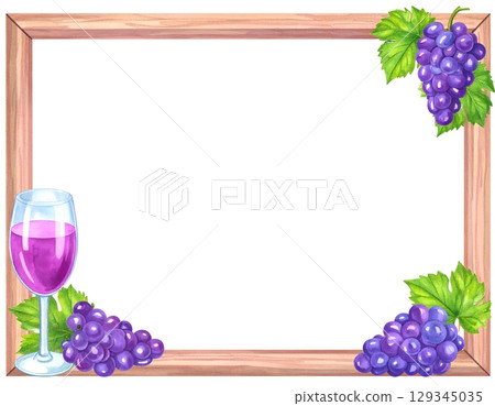A warm frame depicting grapes and juice 129345035